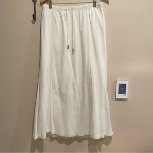 J. Jill White Cotton Gauze Maxi Skirt